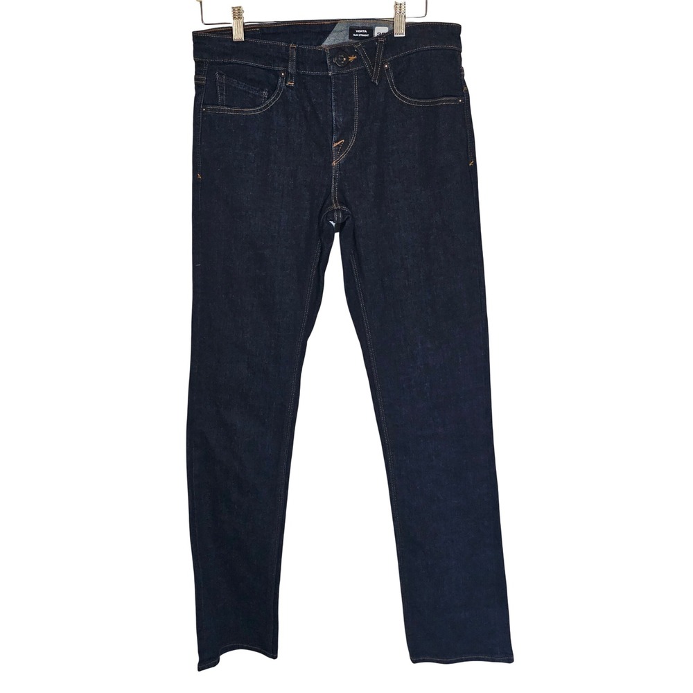 Volcom‎ Vorta Slim Straight Jeans Size 30 Mens Dark Wash Denim Pants Skater NWOT